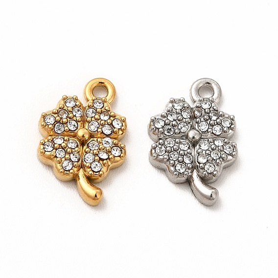 316 хирургическая нержавеющая сталь с подвесками из кристаллов и страз, клевер