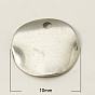 201 Stainless Steel Stamping Blank Tag Pendants, Flat Round, 10x0.5mm, Hole: 0.5mm