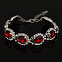 Fashion Red Crystal Inlaid Diamond Bracelet B016 - Elegant and Stylish