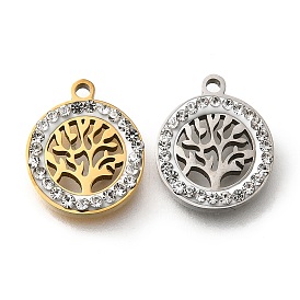 304 дерево нержавеющая сталь жизненных подвесками, с пластиковой имитацией ракушки и стразами из полимерной глины