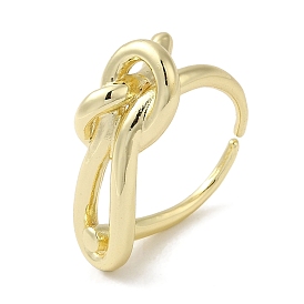 Латунные открытые кольца манжеты, кольцо с узлом для женщин