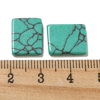 Synthetic Turquoise Cabochons, Dyed, Rectangle