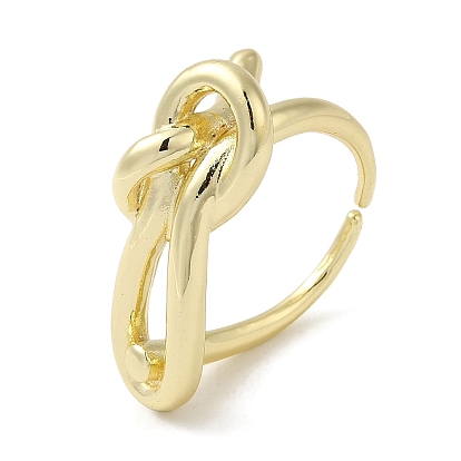 Brass Open Cuff Rings, Knot Ring for Women