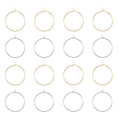316L Surgical Stainless Steel Hoop Earring Findings, Wine Glass Charms Findings