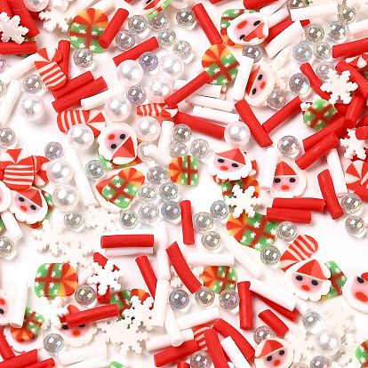 Рождественская тема ручной работы из полимерной глины кабошоны, снеговик