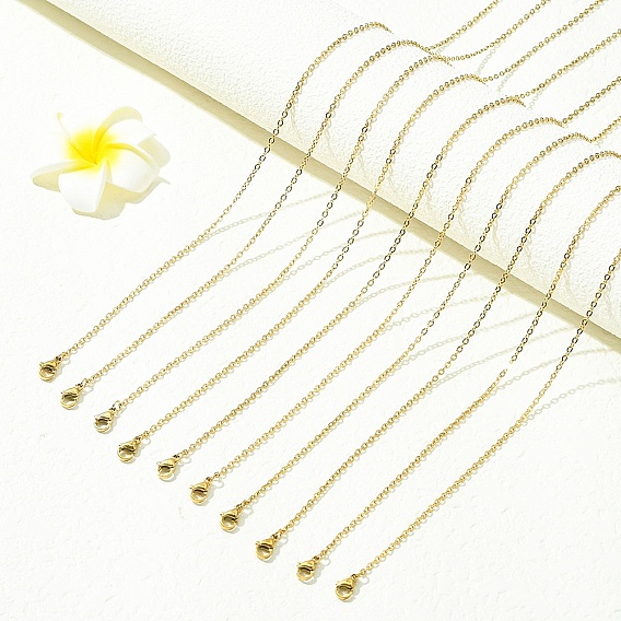 10 шт. 304 ожерелья из нержавеющей стали с цепочкой