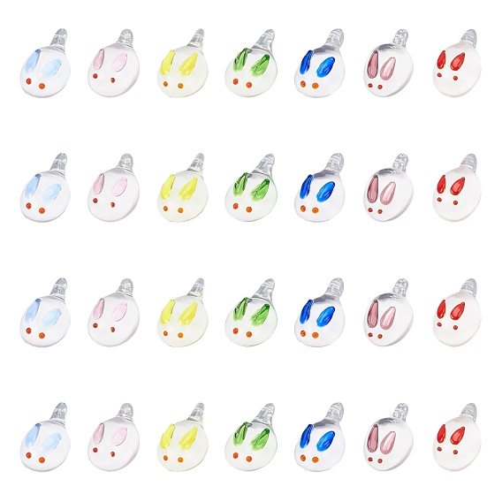 Handmade Lampwork Pendants, Rabbit