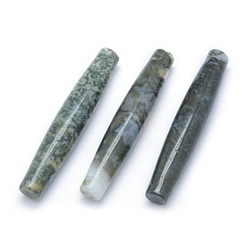 Natural Moss Agate Beads, No Hole/Undrilled, Rice