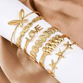 304 женские браслеты-манжеты из нержавеющей стали, реальный 18 k позолоченный