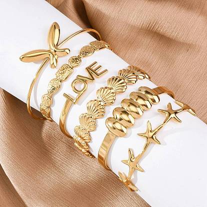 304 женские браслеты-манжеты из нержавеющей стали, реальный 18 k позолоченный