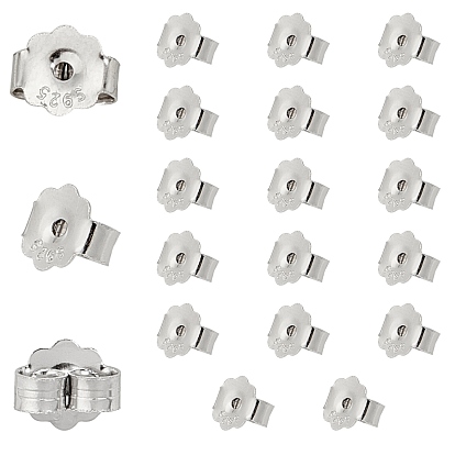 10 Pairs 925 Sterling Silver Ear Nuts, with 925 Stamp