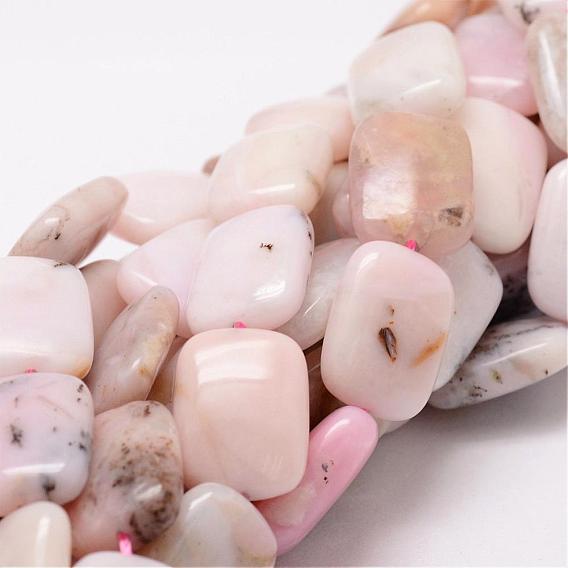 Rectangle Natural Pink Opal Beads Strands