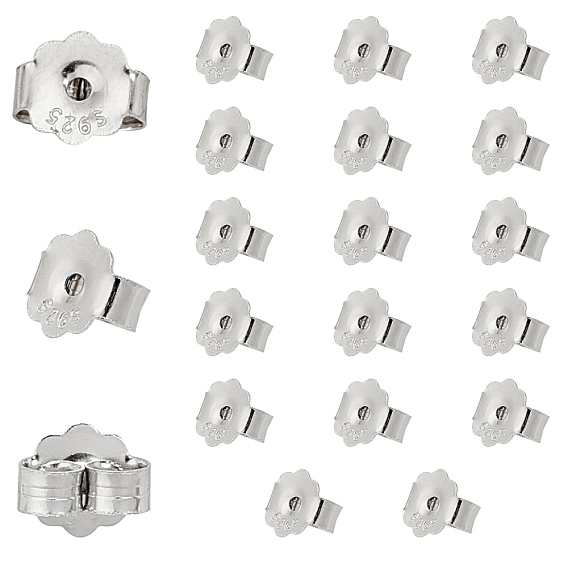 10 Pairs 925 Sterling Silver Ear Nuts, with 925 Stamp