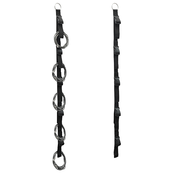 Многофункциональные полипропиленовые проволочные ремни для хранения, с кольцом из цинкового сплава