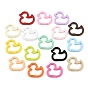 Spray Paint Alloy Spring Gate Rings, Duck