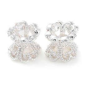 Шапочки и конусы для бусин, латунные, долговечный, цветок