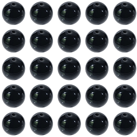 2 нити круглых бусин из натурального черного оникса (окрашенные и нагретые)