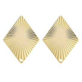 Brass Stud Earrings Findings, Rhombus