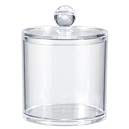 Transparent Plastic Storage Box, for Cotton Swab, Cotton Pad, Beauty Blender