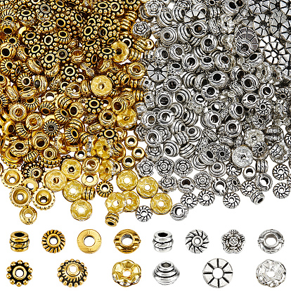 700 шт 14 стили бусины из сплава в тибетском стиле, железные хрустальные бусины-разделители со стразами, разнообразные