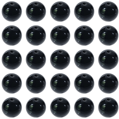 2 нити круглых бусин из натурального черного оникса (окрашенные и нагретые)