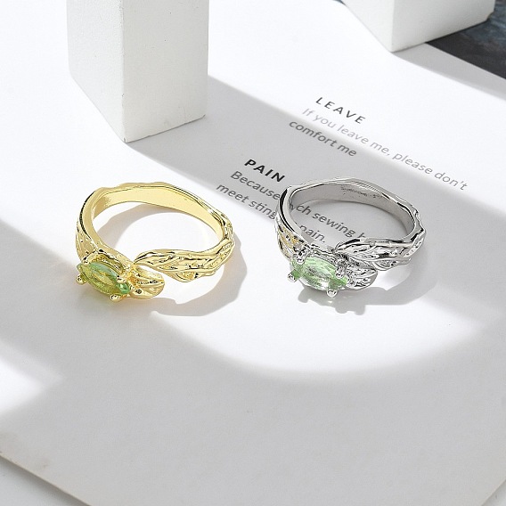 Кольца-манжеты из конского глаза с кубическим цирконием, украшения из латуни для женщин, долговечный, стойки покрытие, без свинца и без кадмия