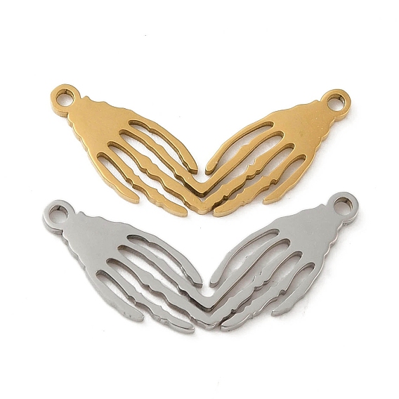 5 шт. 201 подвески из нержавеющей стали, лазерная резка, Хэллоуин готический скелет рука очарование