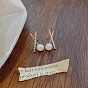 Ohrstecker mit Perlen und Strass, 925 Silberne Ohrstecker für Damen