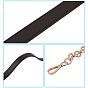 Cowhide Leather Cord Chain Bag Strap, with Zinc Alloy Clasp, Replacement Handbag Decoration Bags Straps