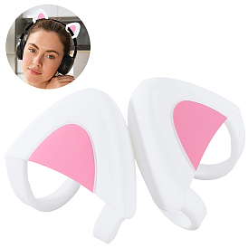 1 Пара силиконовых наушников с кошачьими ушками в качестве украшения