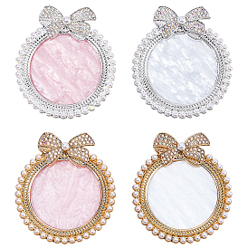 4шт. 4 цветовая палитра сплавов и смол, косметический косметический инструмент для ногтей, круглый и bowknot