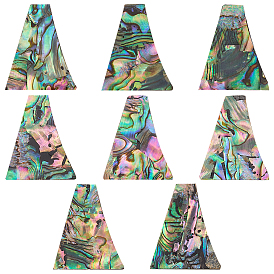 8шт. натуральные кабошоны из ракушек абалона/пауа, красочный