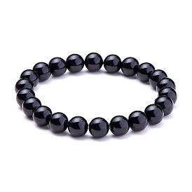 Granos redondos de la piedra preciosa estiran las pulseras, teñido y climatizada, Con cuentas de repuesto, Alambre de fibra elástica y gran ojo de hierro que rebordea aguja