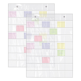 48 рулоны ПВХ-сеток для хранения бейджей, сумки для подвешивания значков, прямоугольные