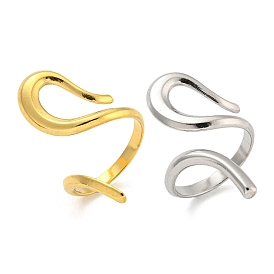 Ion Plating(IP) 304 Stainless Steel Open Cuff Rings