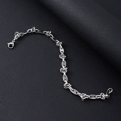 304 браслеты из нержавеющей стали с овальными звеньями для мужчин и женщин