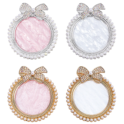 4шт. 4 цветовая палитра сплавов и смол, косметический косметический инструмент для ногтей, круглый и bowknot