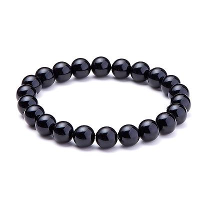 Granos redondos de la piedra preciosa estiran las pulseras, teñido y climatizada, Con cuentas de repuesto, Alambre de fibra elástica y gran ojo de hierro que rebordea aguja