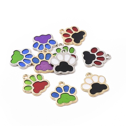 Подвески из эмали и сплава, подвеска с изображением собачьей лапы