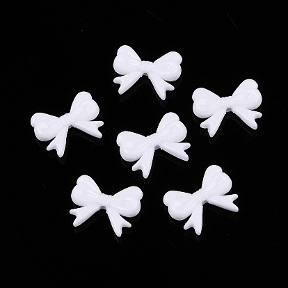 Непрозрачные акриловые бусины, бантом