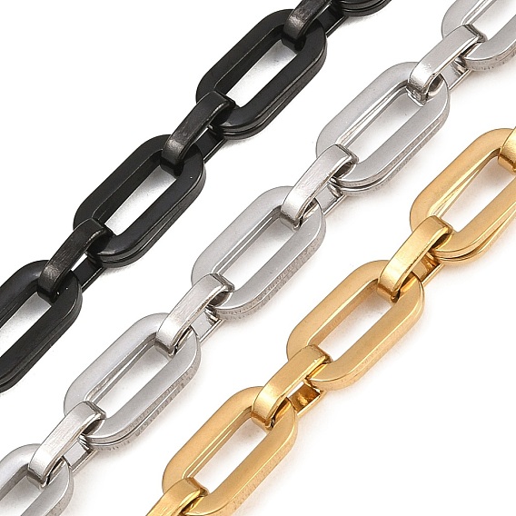 201 цепи овальные из нержавеющей стали, с катушкой, ионное покрытие (ip), несварные