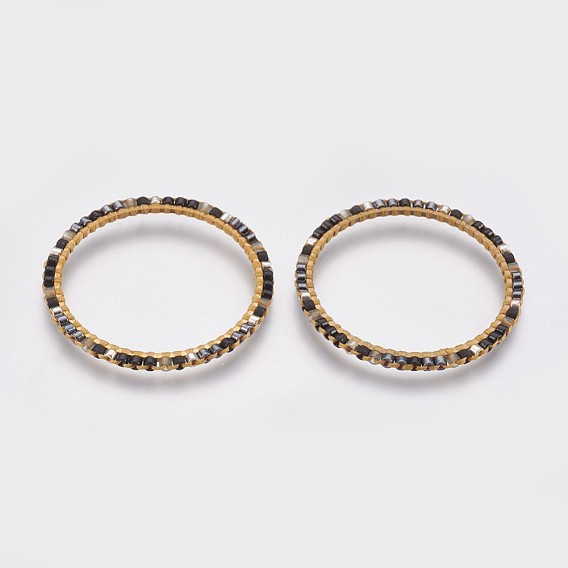 Латунные соединительные колечки, с бисером, кольцо