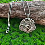 Vintage Alloy Viking Coil Dragon Pendant Necklaces for Men