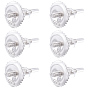 3 paires 925 écrous à vis en argent sterling, avec 1 feuille de tissu suédé double face chiffon de polissage argenté