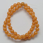 Imitation Amber Resin Round Bead Strands for Buddhist Jewelry Making