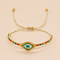 Glass Seed Braided Bead Bracelet, Adjustable Bracelet for Women