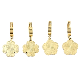 Real 18K Gold Plated 304 Stainless Steel Dangle Earrings, Hoop Earrings for Women