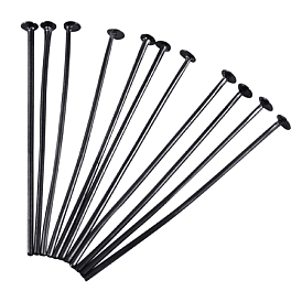 Iron Flat Head Pins, Cadmium Free & Lead Free, 46x0.75~0.8mm, about 5800pcs/1000g