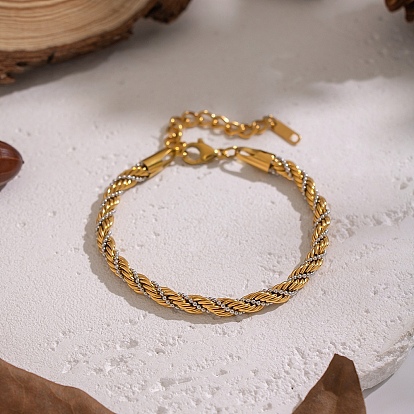 5мм современные двухцветные 304 браслеты-цепочки из нержавеющей стали для женщин