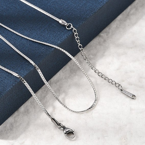 12шт. 1.5мм 304 Плоские цепочки из нержавеющей стали для мужчин и женщин, без потускнения